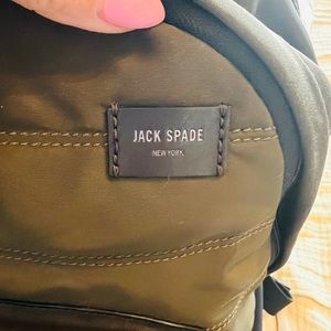 Jack Spade, dark green quilted backpack